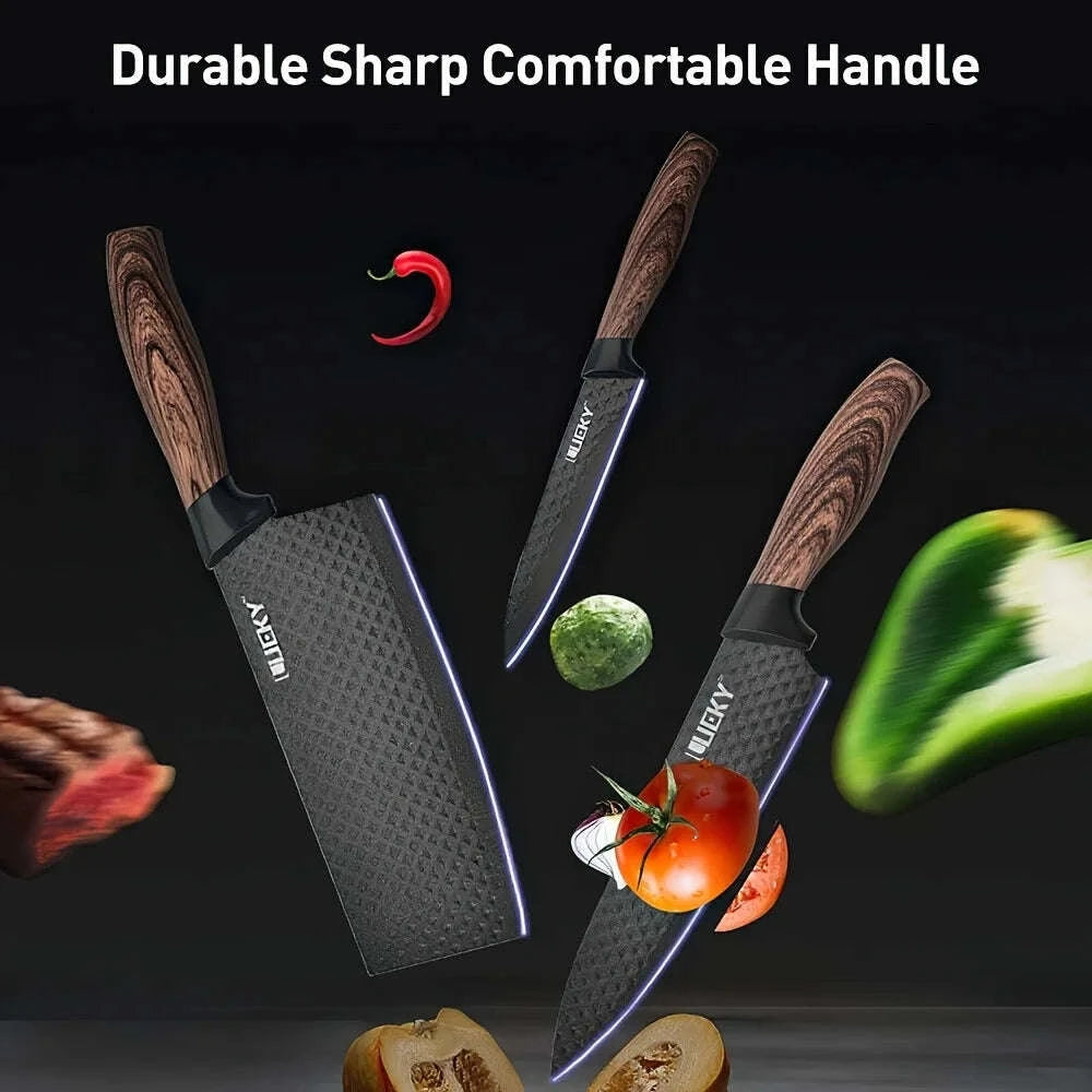 6-Piece Stainless Steel Kitchen Knife Set with Gift Box-United States / 6piece