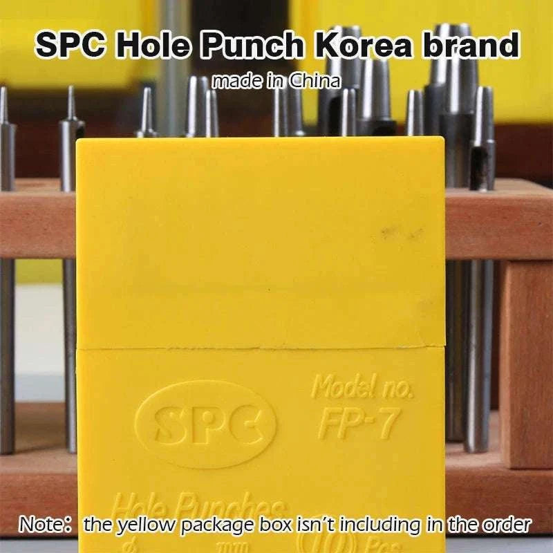 6-Piece Steel Hole Punch Set for Leather, Belts, Paper & Crafts-