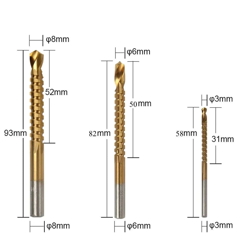 6-Piece Titanium Step & Saw Drill Bit Set-Package 2