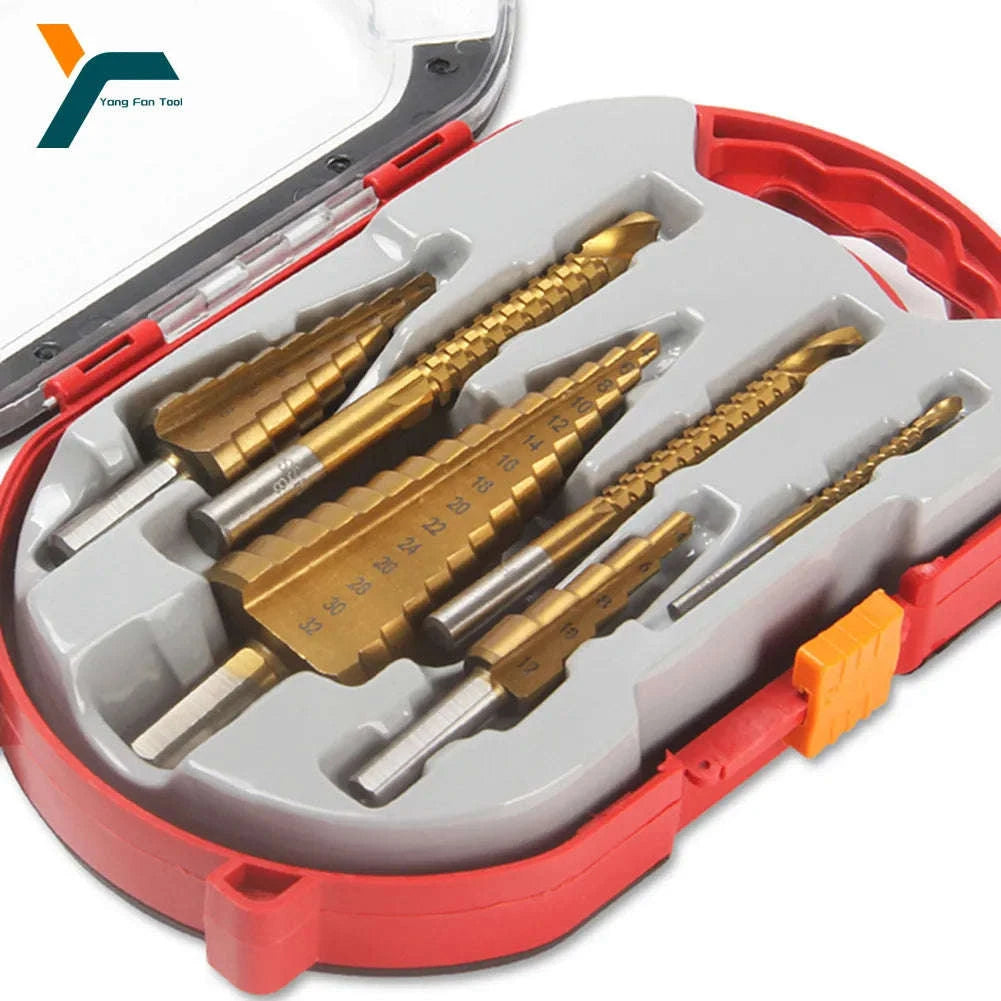 6-Piece Titanium Step & Saw Drill Bit Set-Package 2