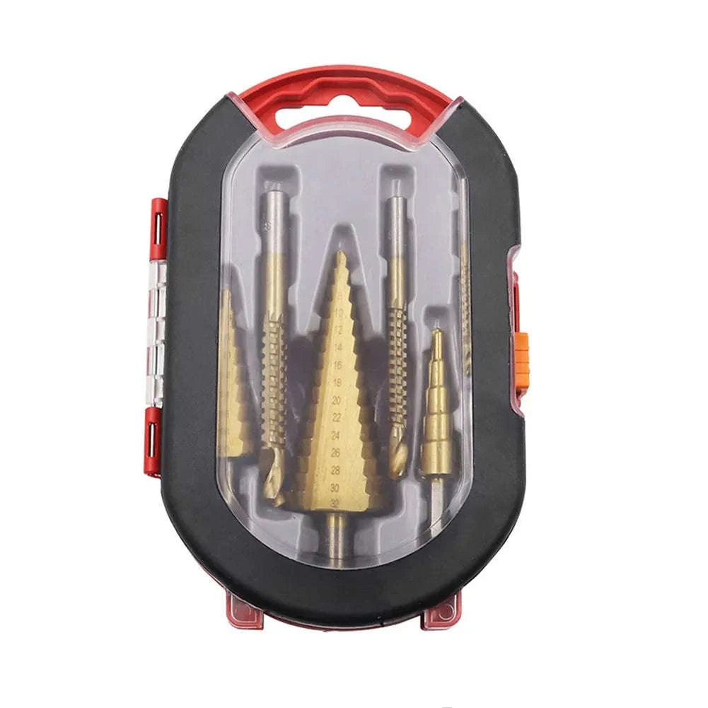 6-Piece Titanium Step & Saw Drill Bit Set-Package 2