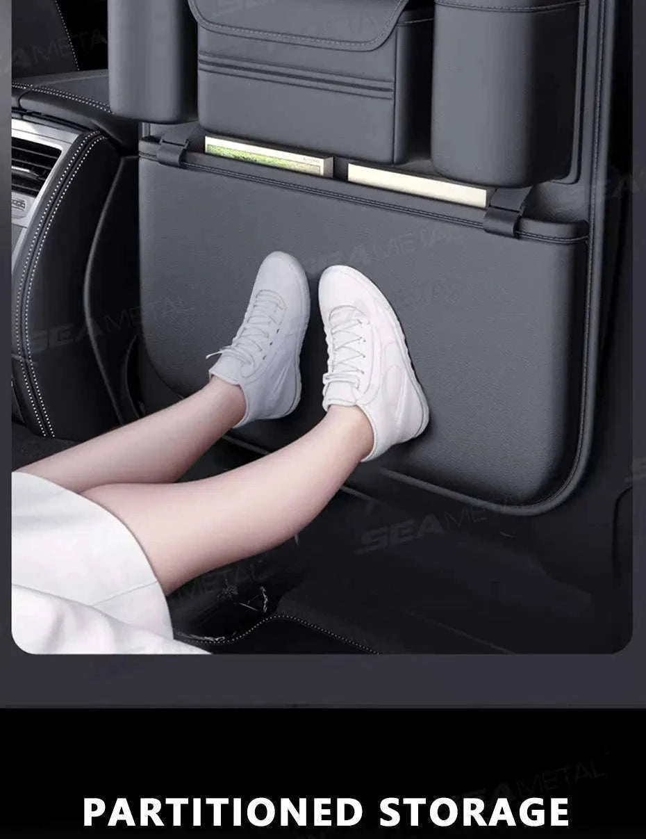6-Pocket Car Seat Back Organizer with Tissue and Cup Holder-1 pc