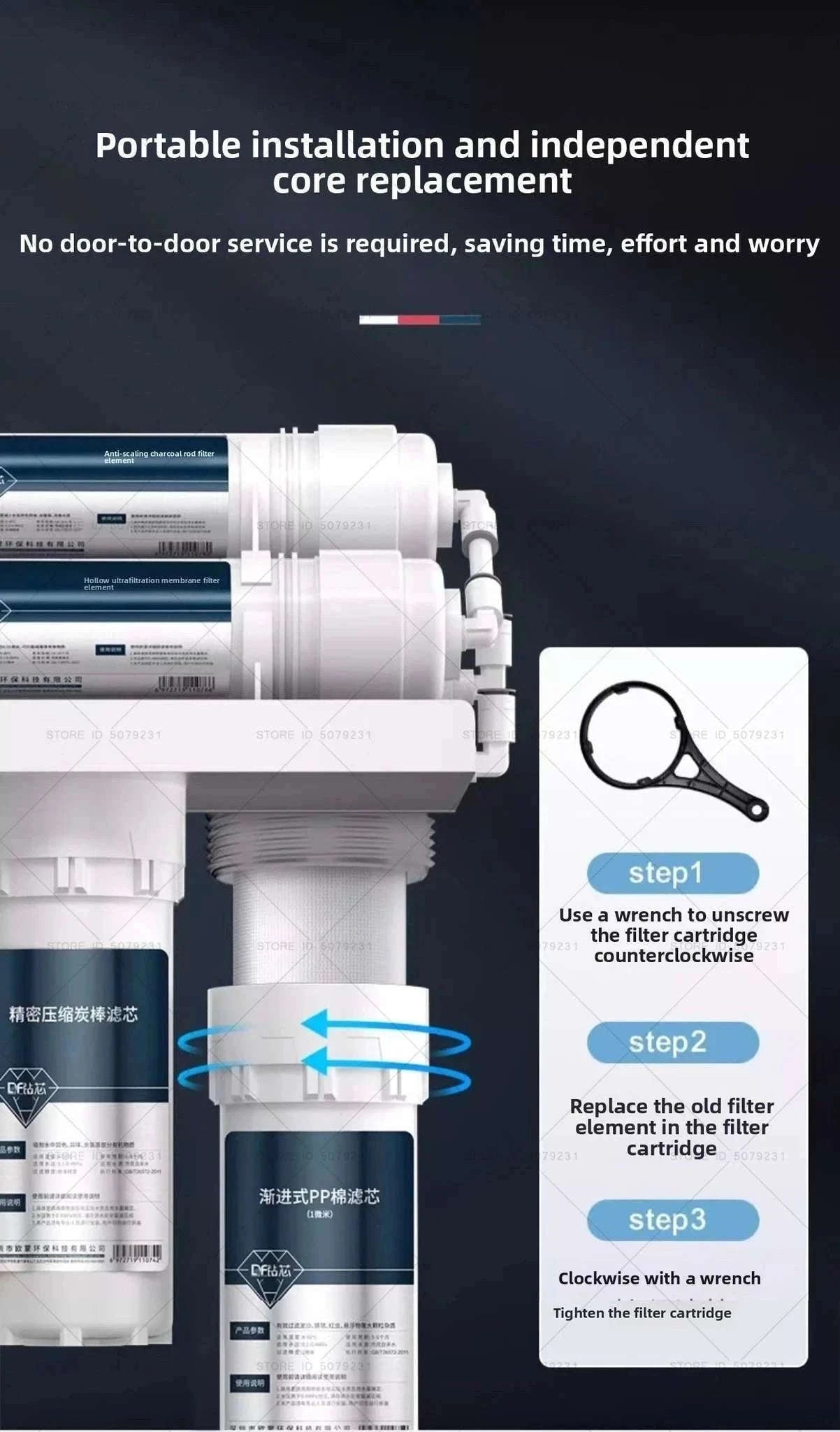 6-Stage Ultrafiltration Water Purifier Tap Filter 1.5L/min-6STAGE WATERPURIFIER