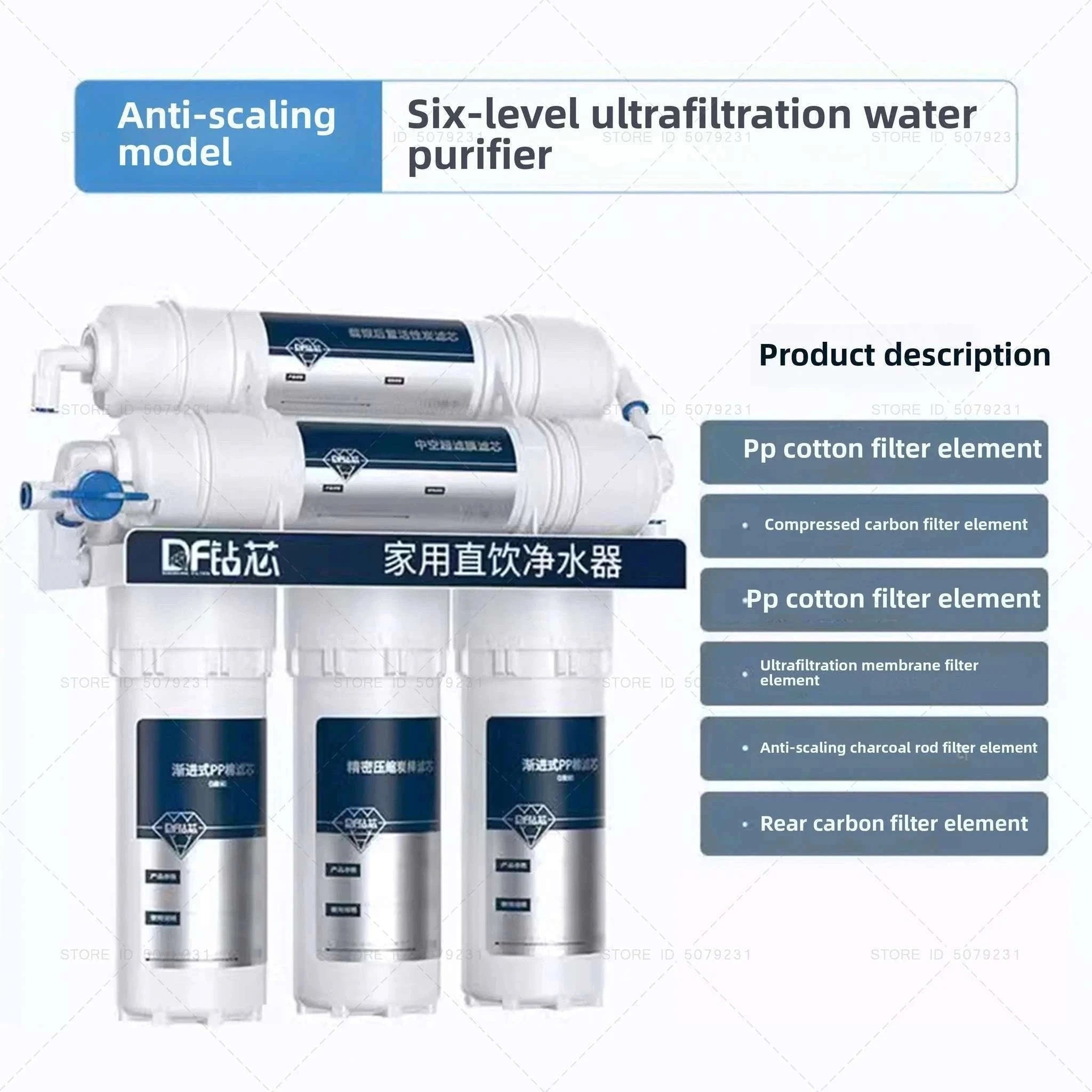 6-Stage Ultrafiltration Water Purifier Tap Filter 1.5L/min-6STAGE WATERPURIFIER