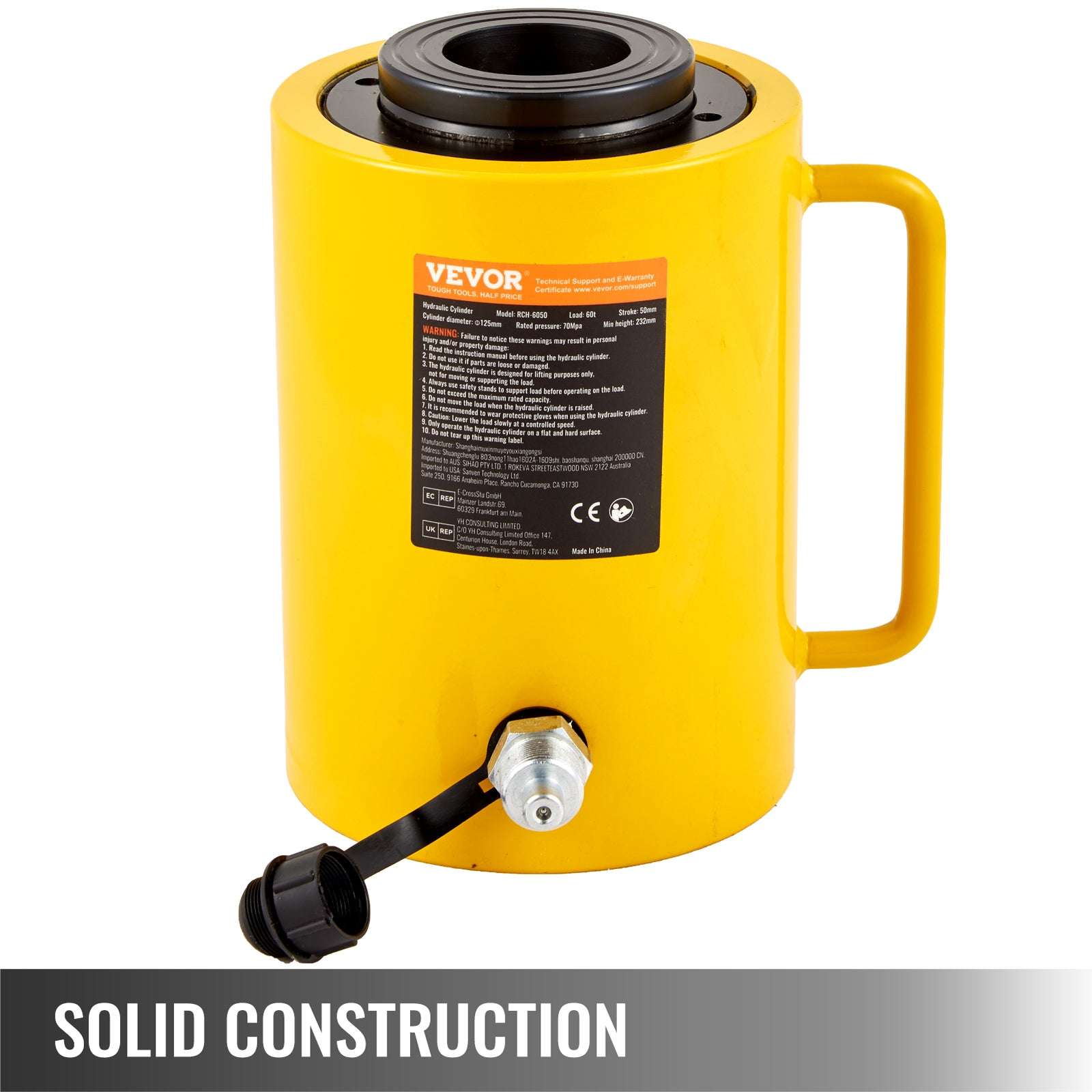 60 Ton Hydraulic Cylinder Jack 2 Inch Stroke Low Profile Ram-60 T 2 Inch / United States