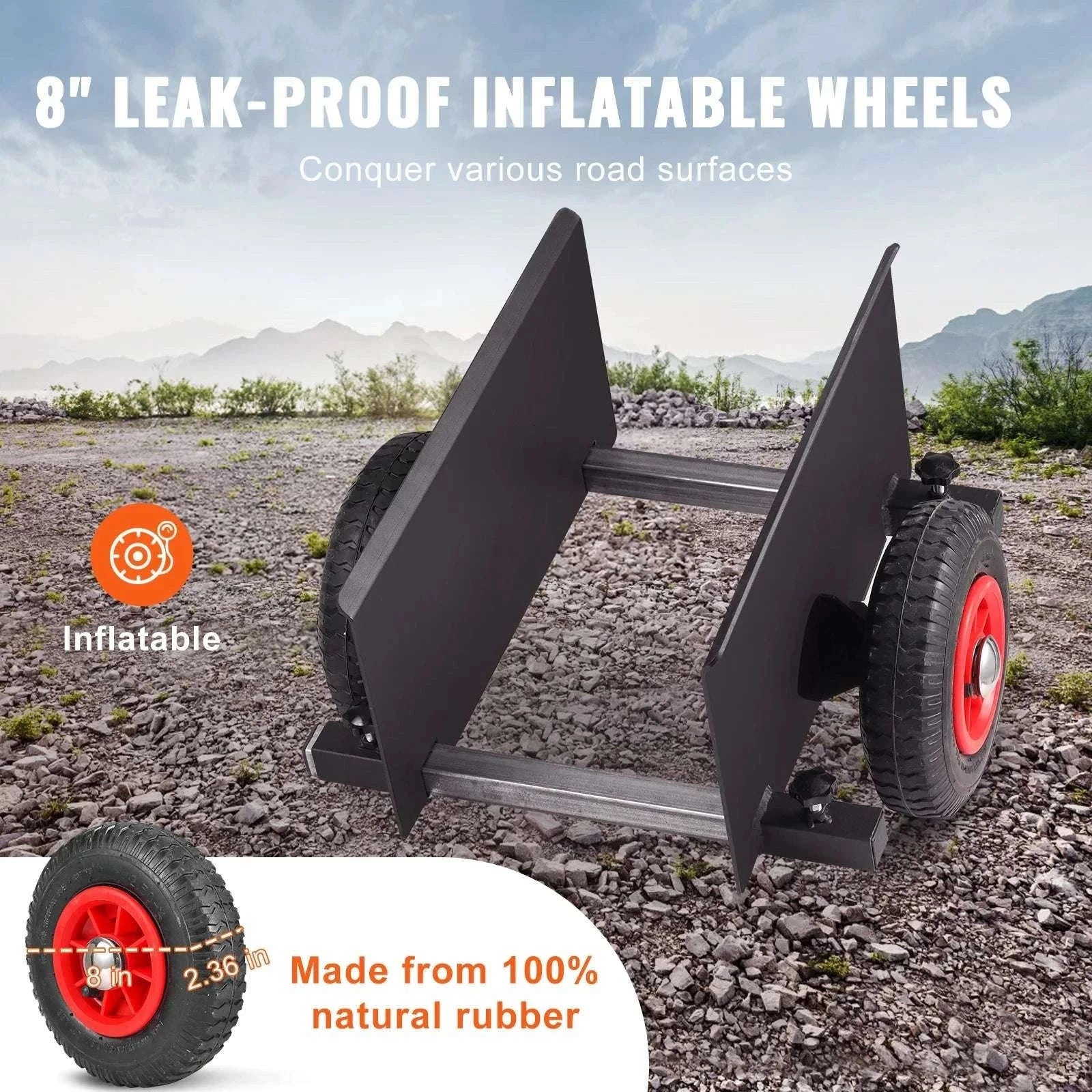 600 lb Panel Dolly Cart with Pneumatic Wheels & Adjustable Clamp-600 LBS / spain