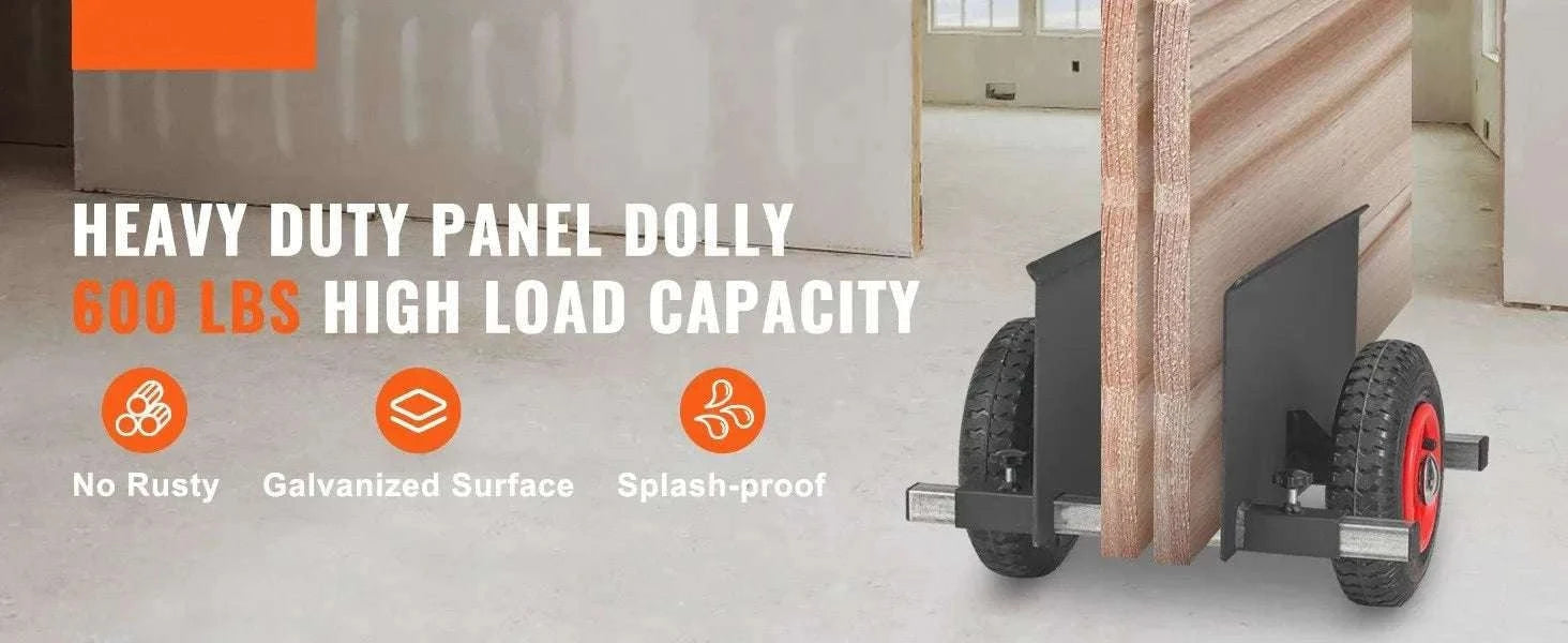 600 lb Panel Dolly Cart with Pneumatic Wheels & Adjustable Clamp-600 LBS / spain