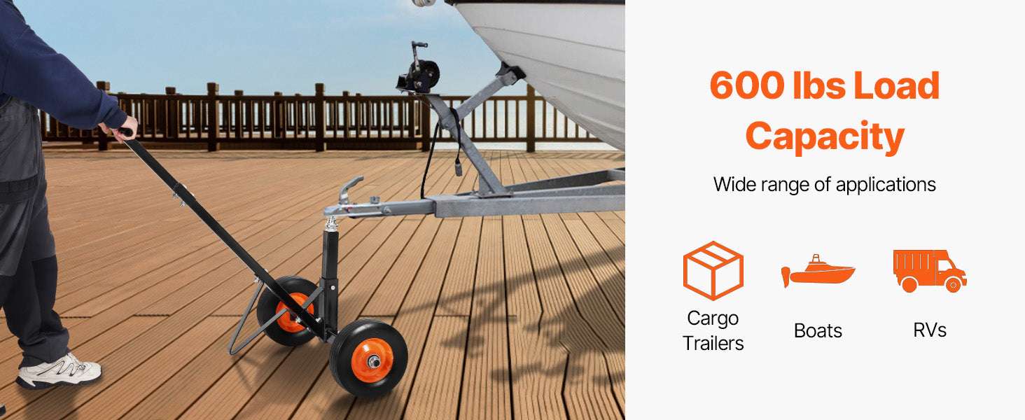 600lbs Trailer Dolly with Adjustable Height & Universal Hitch Ball-600 lbs / france