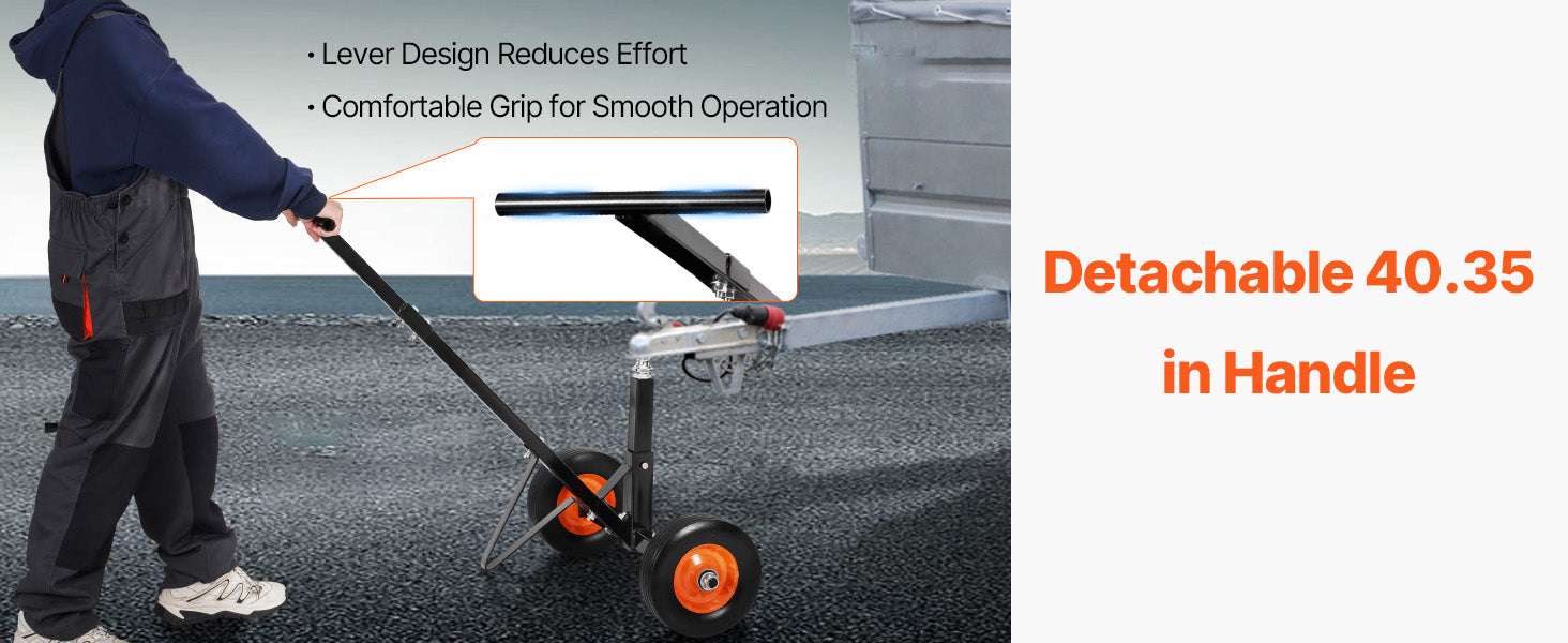 600lbs Trailer Dolly with Adjustable Height & Universal Hitch Ball-600 lbs / france