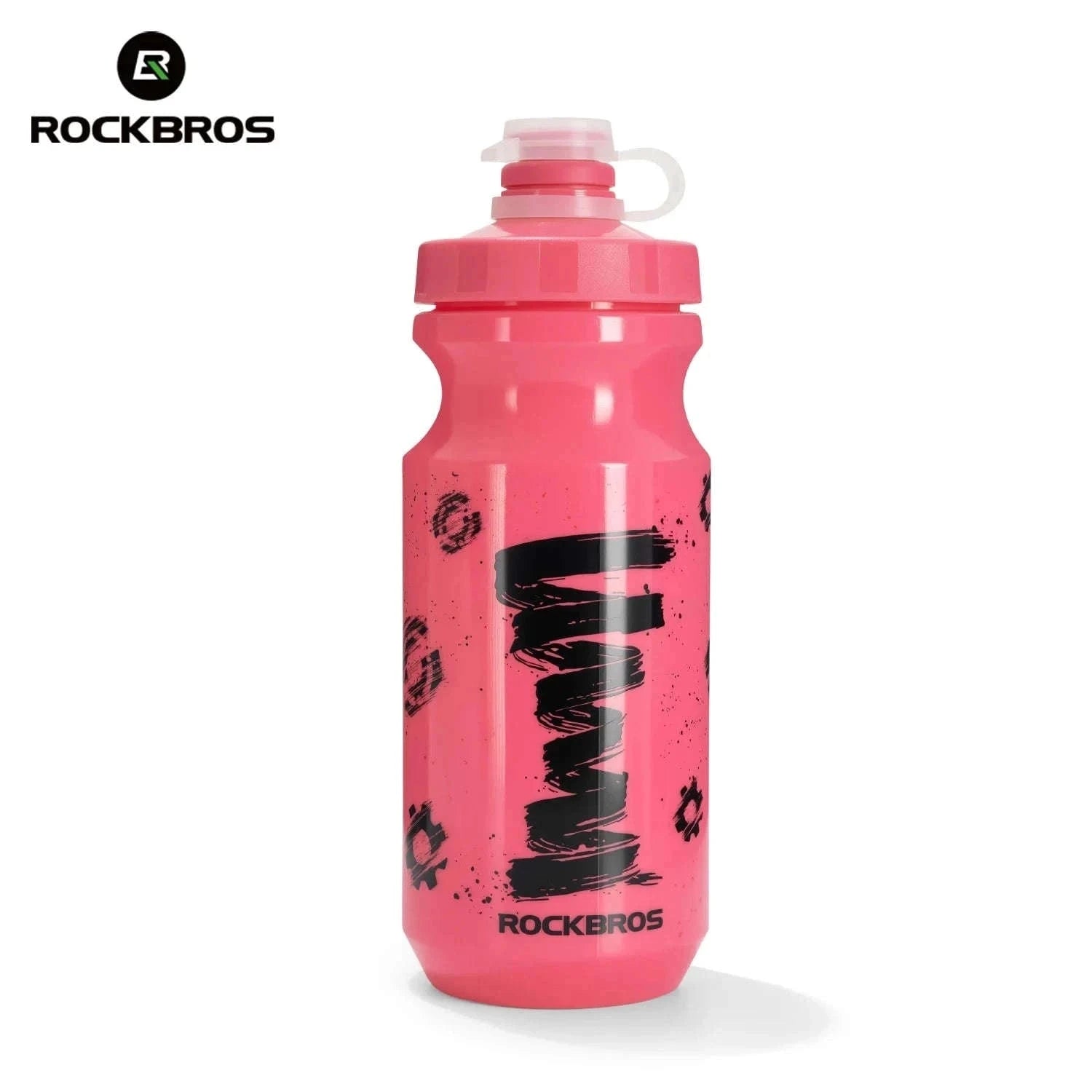 600ml Cycling Water Bottle with Dust Cover Leakproof Squeeze Design-White