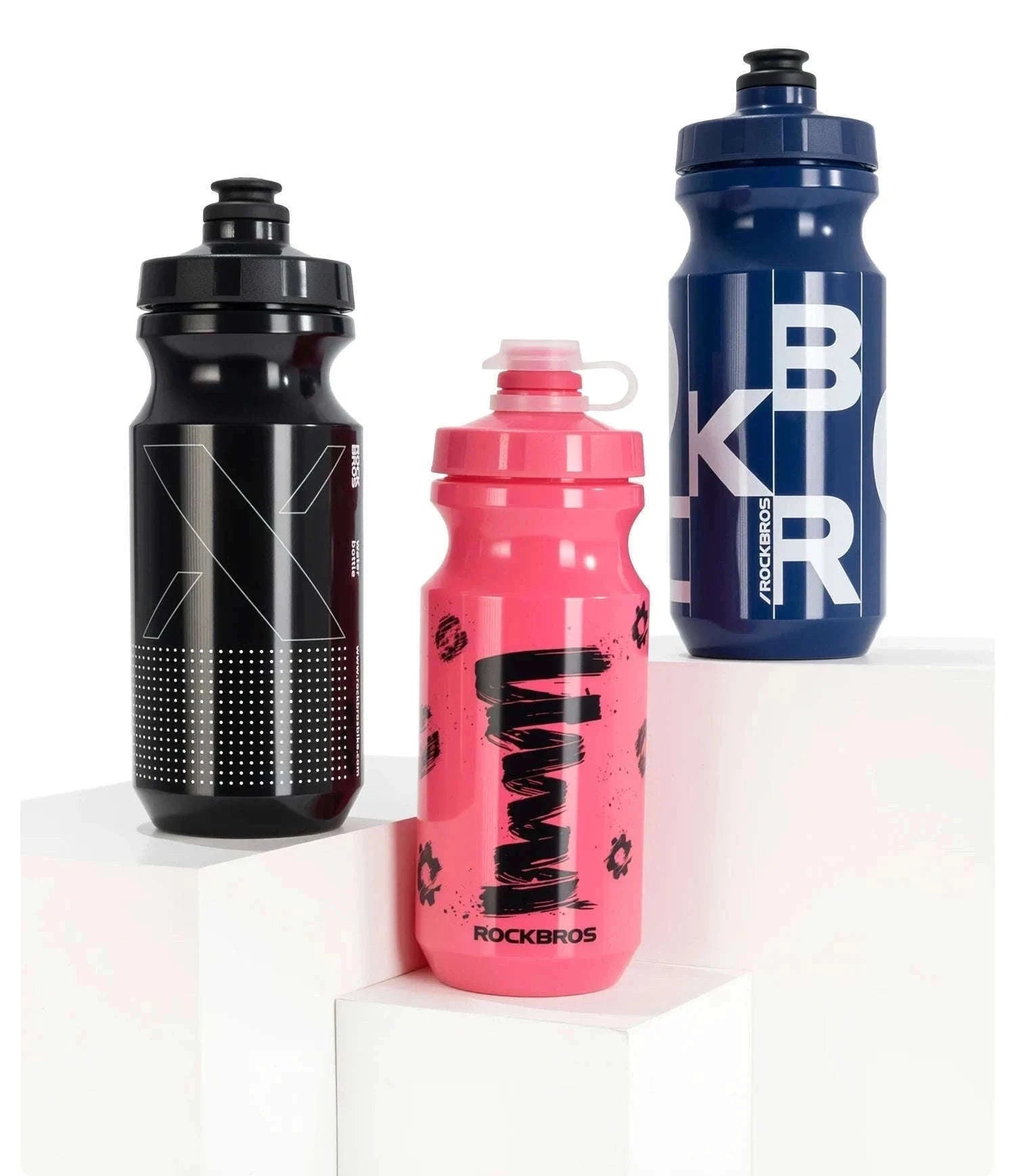 600ml Cycling Water Bottle with Dust Cover Leakproof Squeeze Design-White