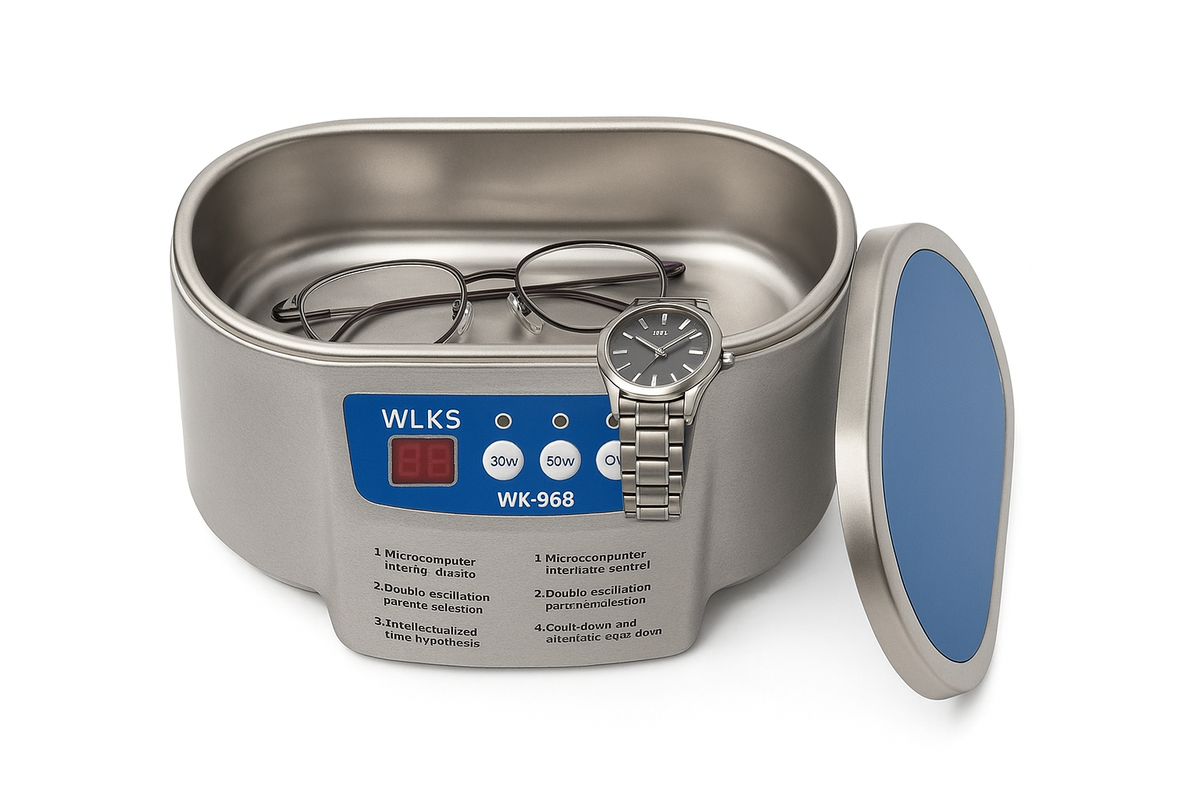 Compact Ultrasonic Cleaner for Jewellery, Glasses & Dentures