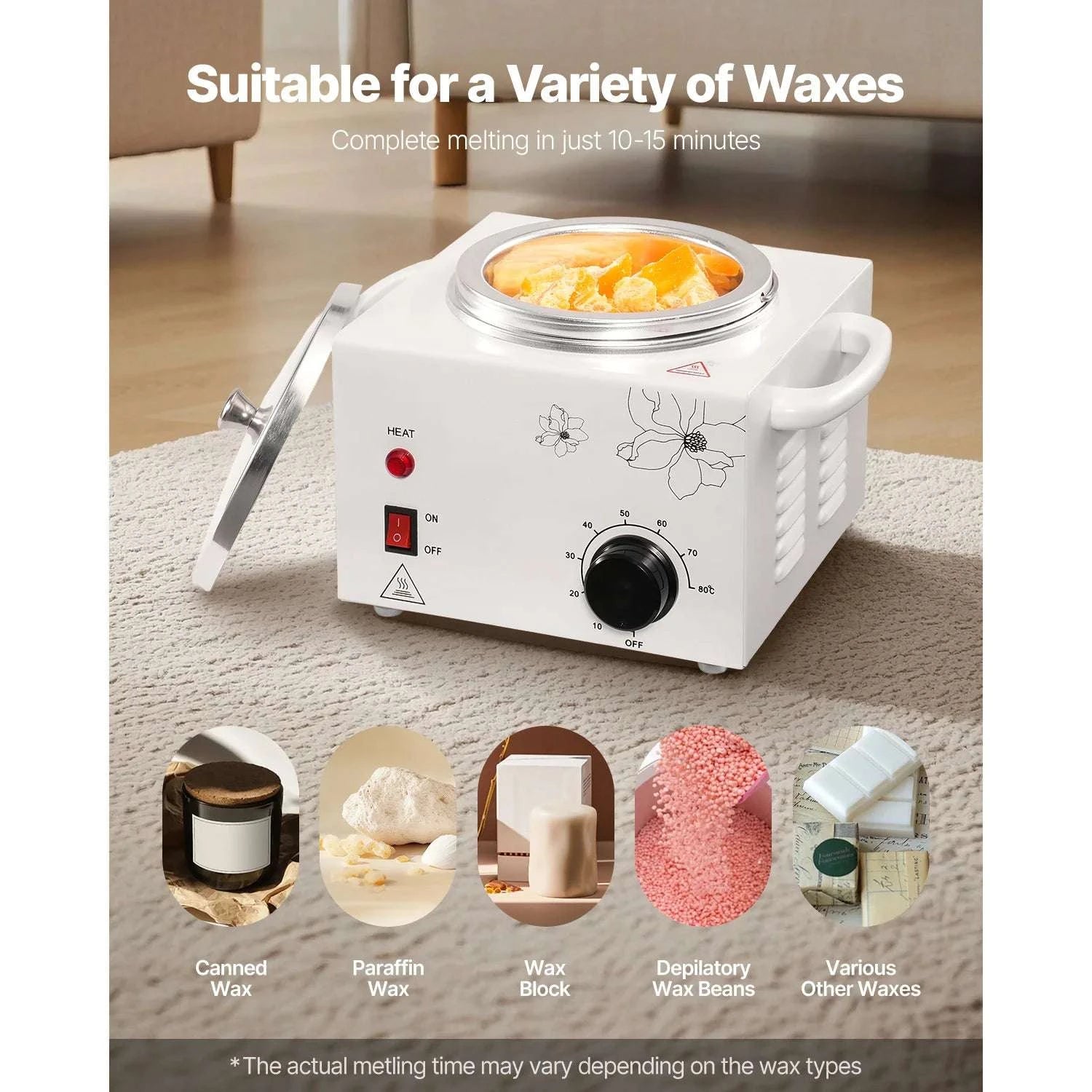 600ml Wax Warmer for Hair Removal with Adjustable Temperature Control-500-600ml / United States