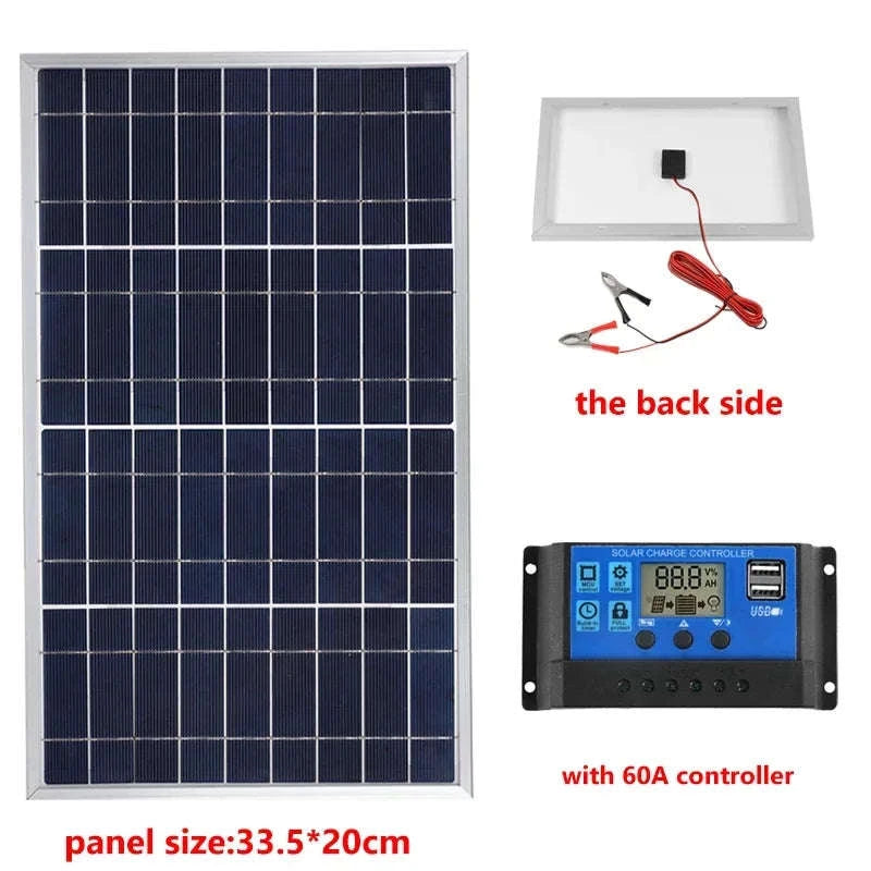600W 12V Portable Solar Panel-600W 60A controller