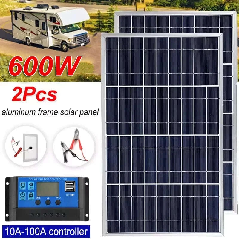600W 12V Portable Solar Panel-600W 60A controller