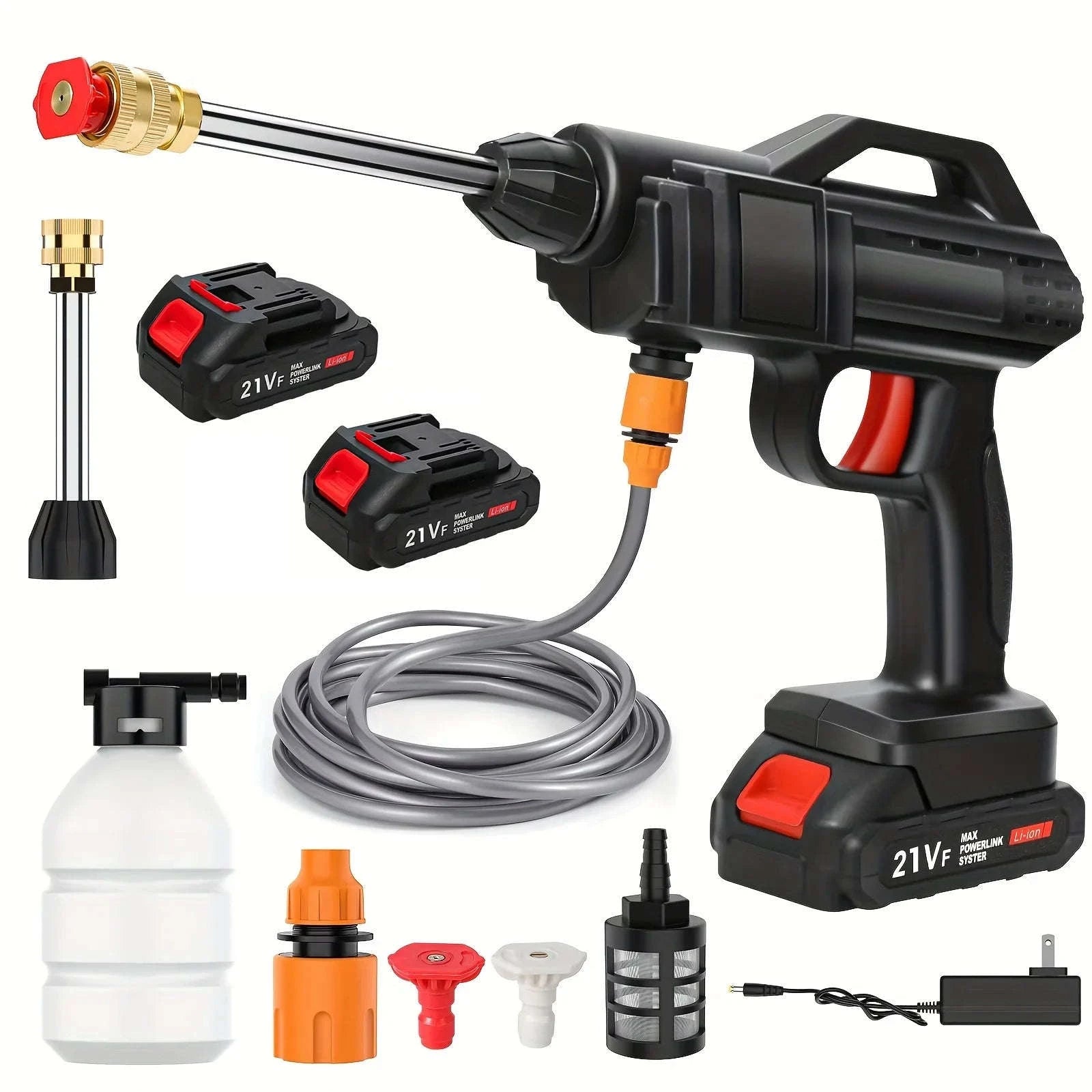 600W Cordless High Pressure Cleaner for Makita 18V Battery-With 2XBattery / Electric / Poland