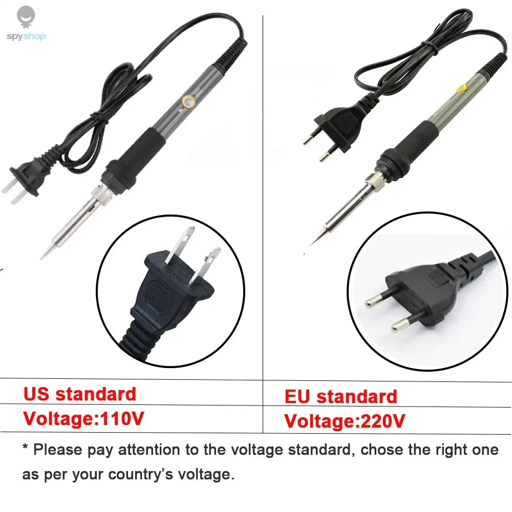 60W Adjustable Temperature Electric Soldering Iron EU 220V / ☆US Plug is110V☆ Welding Iron DIY for Repairing Spy-shop.com