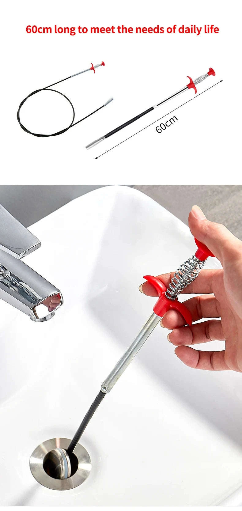 60cm Spring Pipe Dredging Tool-Default Title