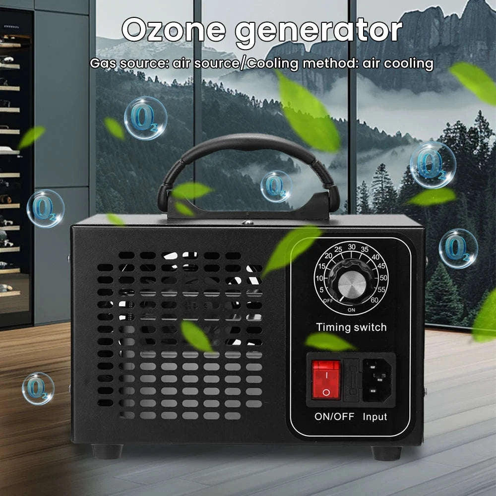60g/h Ozone Generator Air Purifier for Home, Car & Office-PL-BLACK / 1.8KG / france|EU