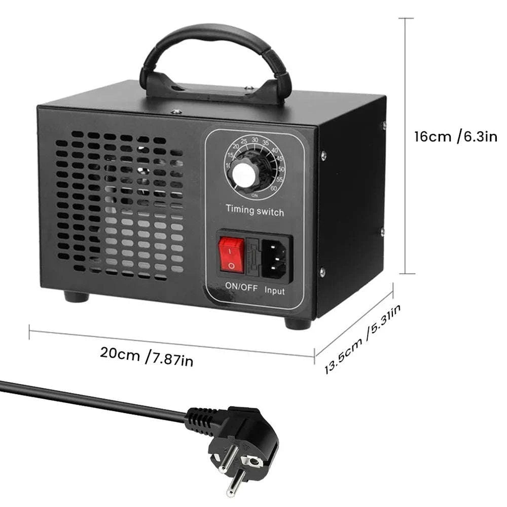 60g/h Ozone Generator Air Purifier for Home, Car & Office-PL-BLACK / 1.8KG / france|EU