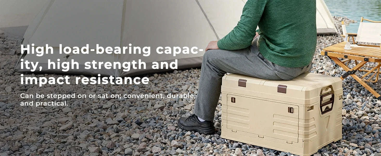 60L Foldable Storage Box for Home, Car & Camping Organization-United States