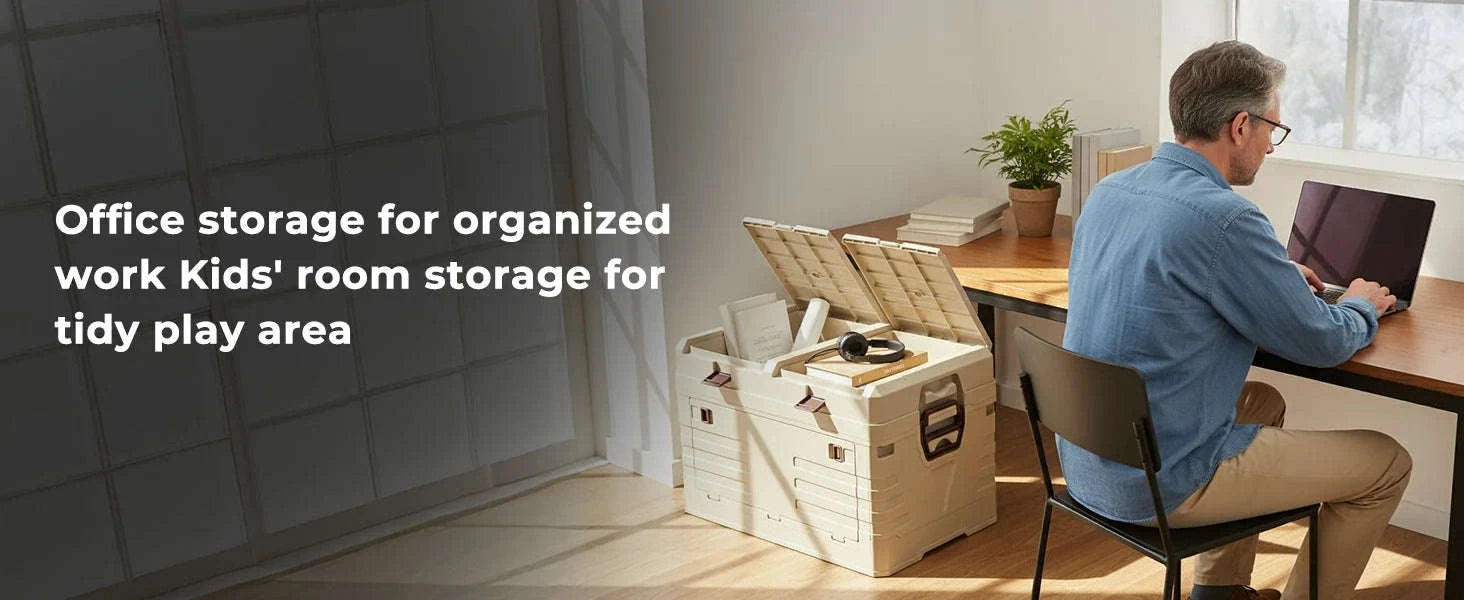 60L Foldable Storage Box for Home, Car & Camping Organization-United States
