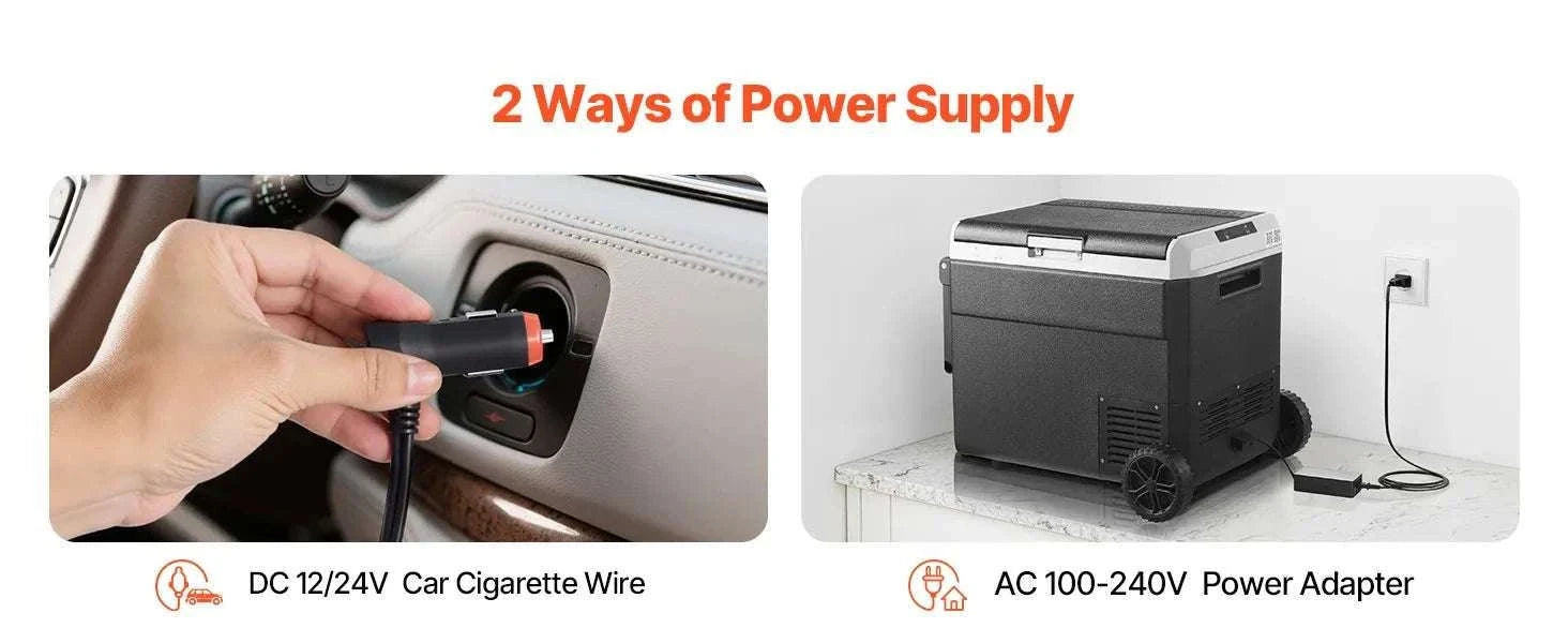 60L Portable Car Refrigerator Freezer with Wheels & Fast Cooling-60L / United States