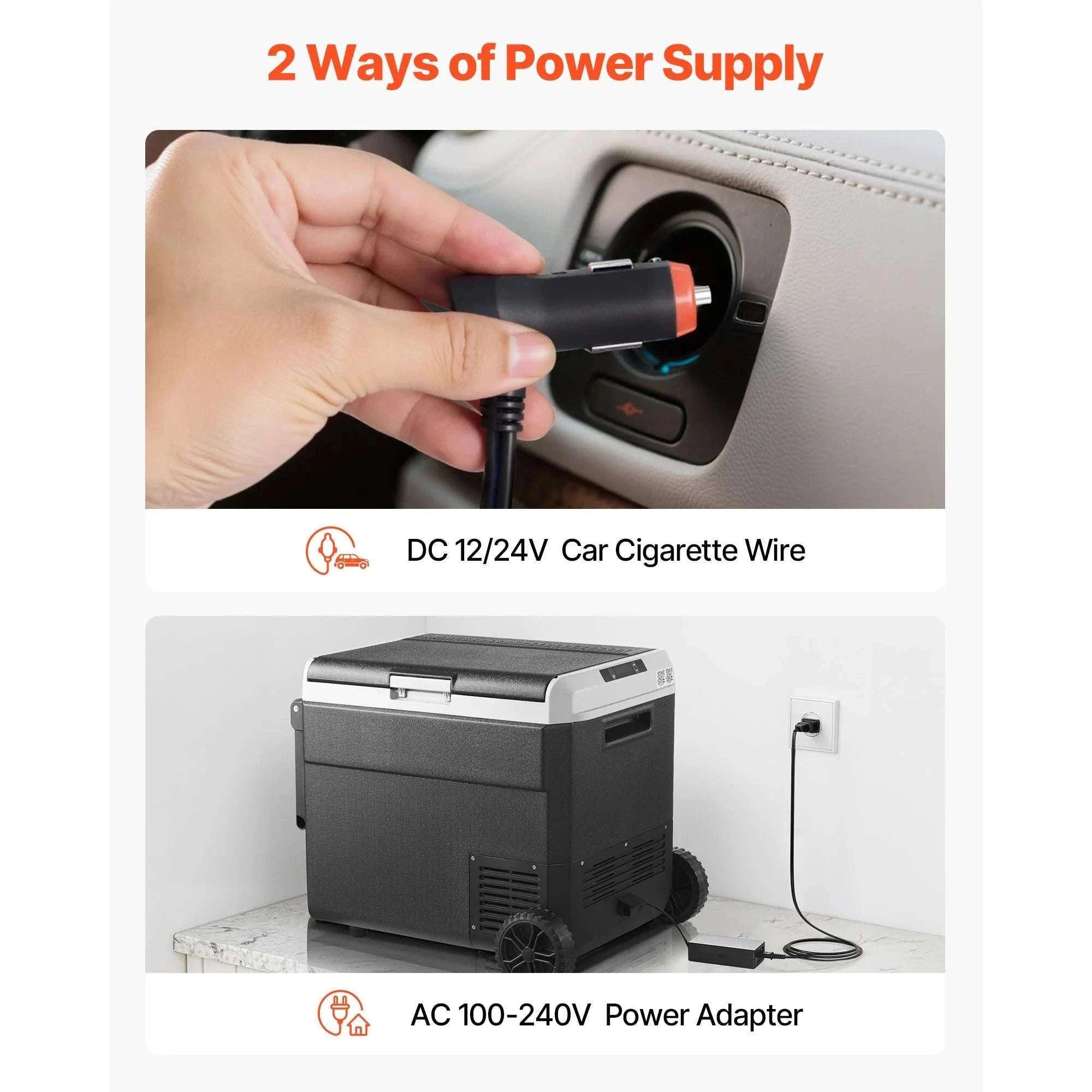 60L Portable Car Refrigerator Freezer with Wheels & Fast Cooling-60L / United States
