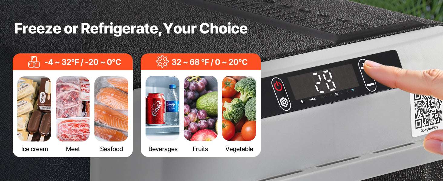60L Portable Car Refrigerator Freezer with Wheels & Fast Cooling-60L / United States
