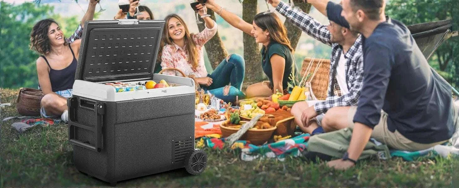 60L Portable Car Refrigerator Freezer with Wheels & Fast Cooling-60L / United States