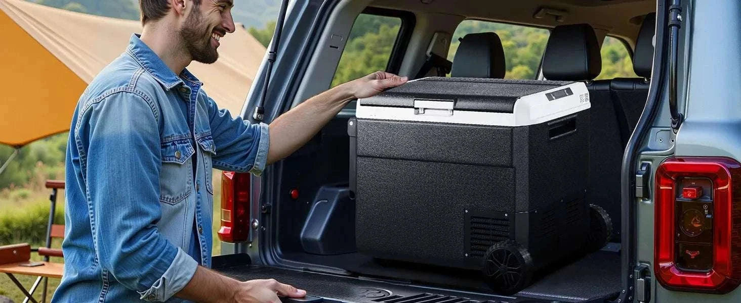 60L Portable Car Refrigerator Freezer with Wheels & Fast Cooling-60L / United States