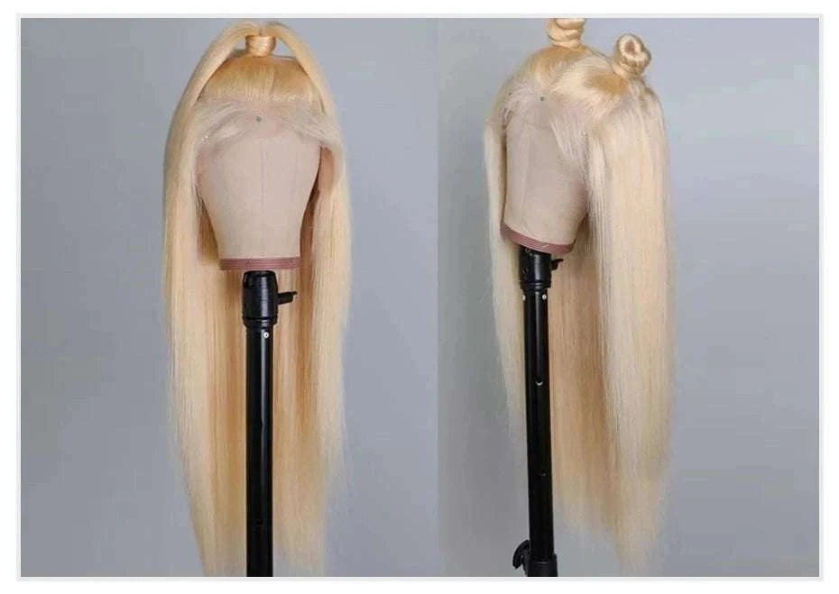 613 Honey Blonde Straight Lace Front Human Hair Wig (13x4, 13x6, 360 HD)-360 HD Frontal Wig / 42inches / 200 Density|United States