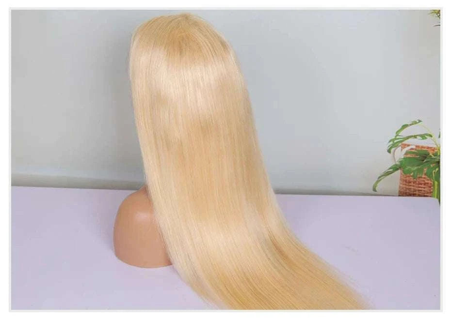 613 Honey Blonde Straight Lace Front Human Hair Wig (13x4, 13x6, 360 HD)-360 HD Frontal Wig / 42inches / 200 Density|United States