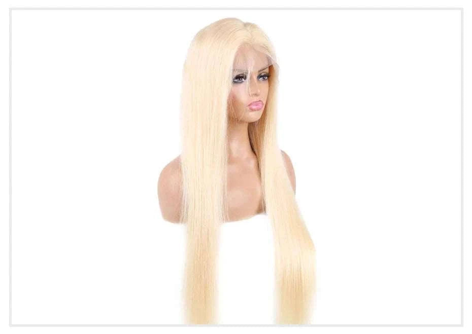 613 Honey Blonde Straight Lace Front Human Hair Wig (13x4, 13x6, 360 HD)-360 HD Frontal Wig / 42inches / 200 Density|United States