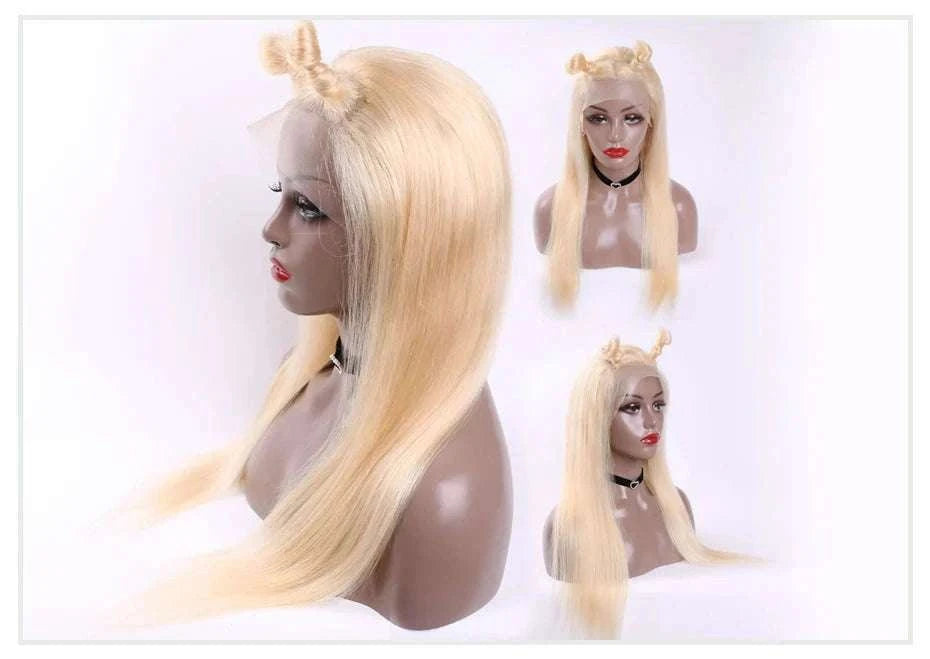 613 Honey Blonde Straight Lace Front Human Hair Wig (13x4, 13x6, 360 HD)-360 HD Frontal Wig / 42inches / 200 Density|United States