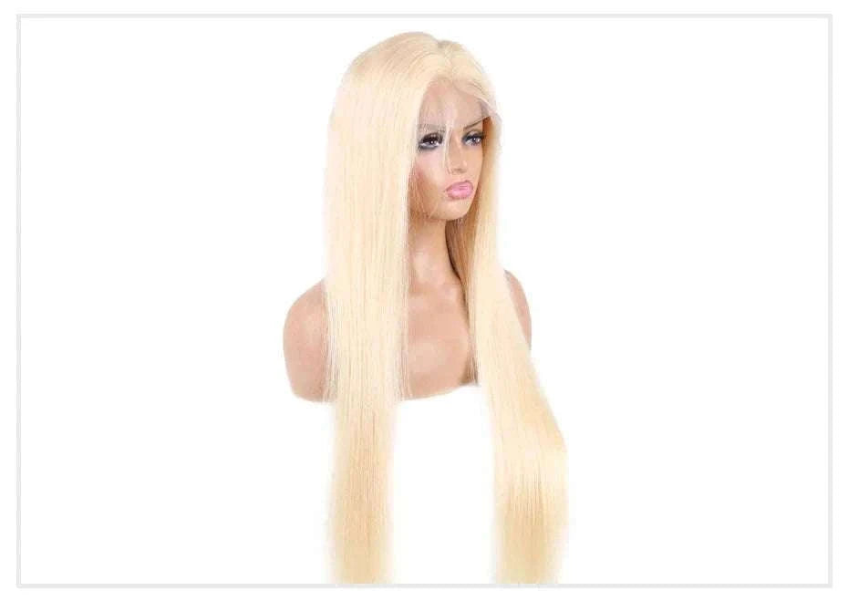 613 Honey Blonde Straight Lace Front Human Hair Wig (13x4, 13x6, 360 HD)-360 HD Frontal Wig / 42inches / 200 Density|United States