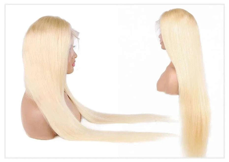 613 Honey Blonde Straight Lace Front Human Hair Wig (13x4, 13x6, 360 HD)-360 HD Frontal Wig / 42inches / 200 Density|United States