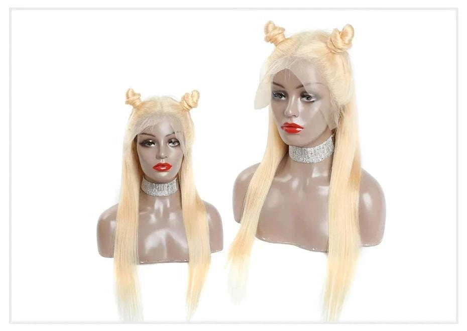 613 Honey Blonde Straight Lace Front Human Hair Wig (13x4, 13x6, 360 HD)-360 HD Frontal Wig / 42inches / 200 Density|United States