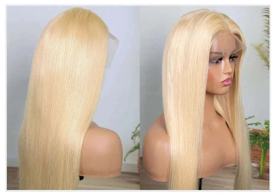 613 Honey Blonde Straight Lace Front Human Hair Wig (13x4, 13x6, 360 HD)-