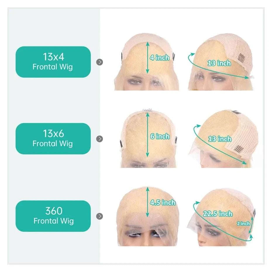 613 Honey Blonde Straight Lace Front Human Hair Wig (13x4, 13x6, 360 HD)-