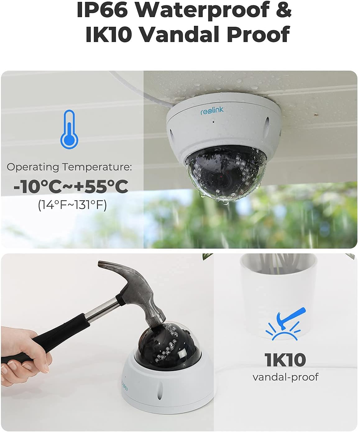 REOLINK RLC-842A Video Surveillance Camera: High-Resolution 4K (3840 x 2160) - 20fps, Adjustable Dual Lens (2.8mm + 8mm), Night Range up to 15m, Two-Way Audio, Motion Detection with People and Vehicle Detection, Free Phone App Included - Spy-shop.com