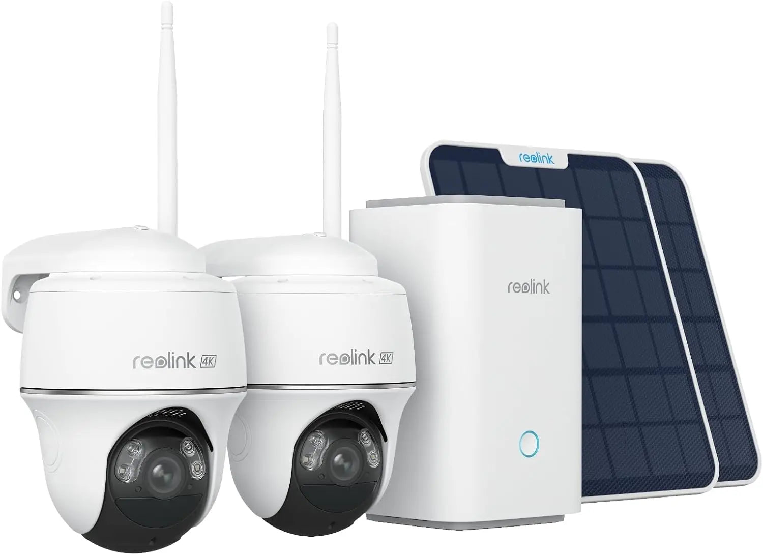 Reolink 4K PT Solar Surveillance Camera Outdoor Set Outdoor Battery with Home Hub, 360° Swivelling, Colour Night Vision, Local Memory, No Subscription Fees, Argus PT Ultra 2 Camera Set, with 6 W Solar - Spy-shop.com