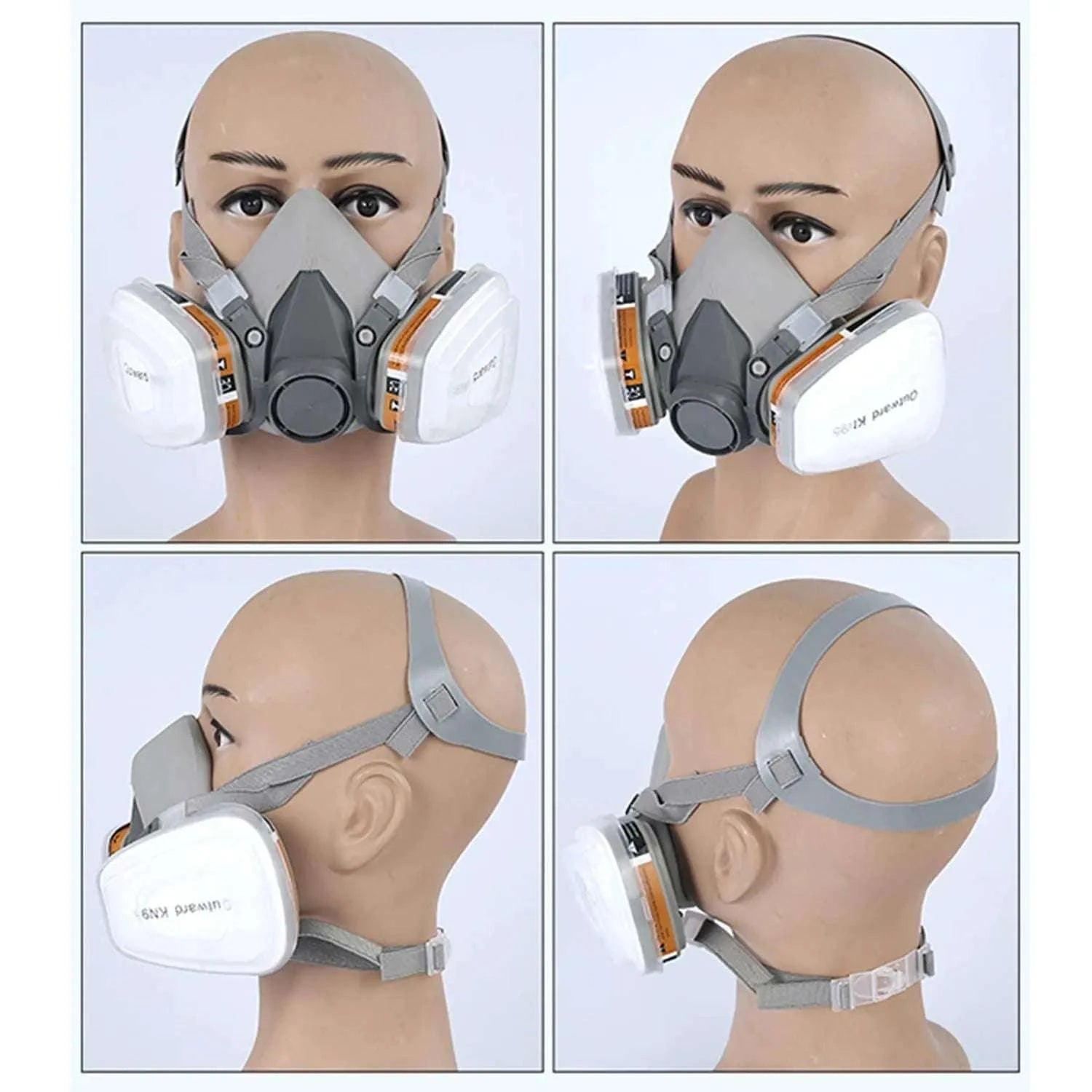 6200 Half Face Respirator Mask Kit with Filters for Paint & Gas-26in1 / United States