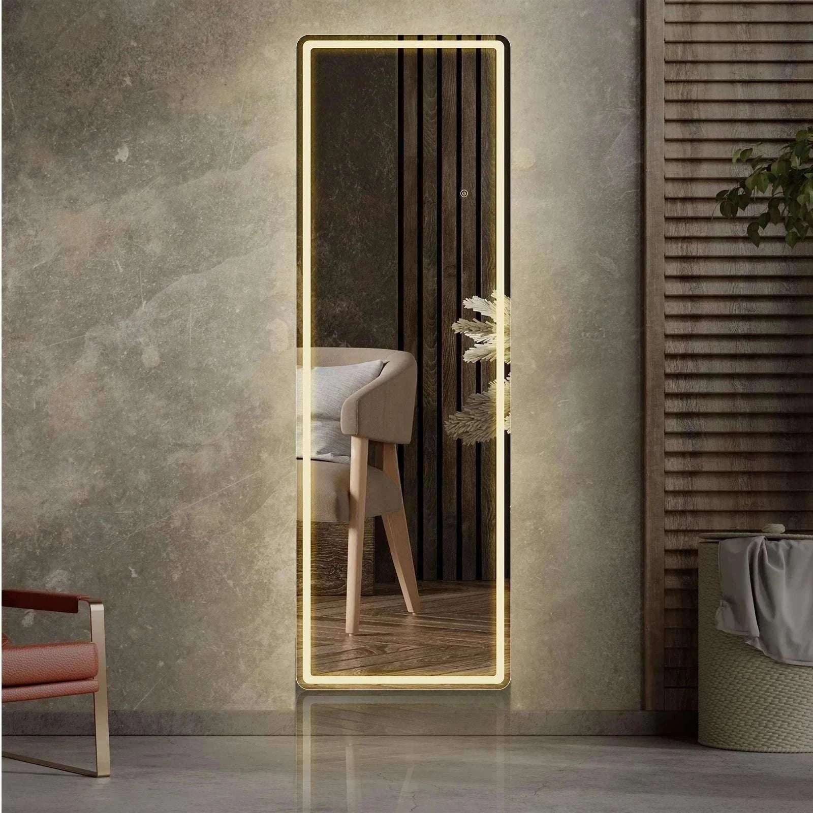 64" x 21" Full Length Floor Mirror with Aluminum Frame-1 piece / United States