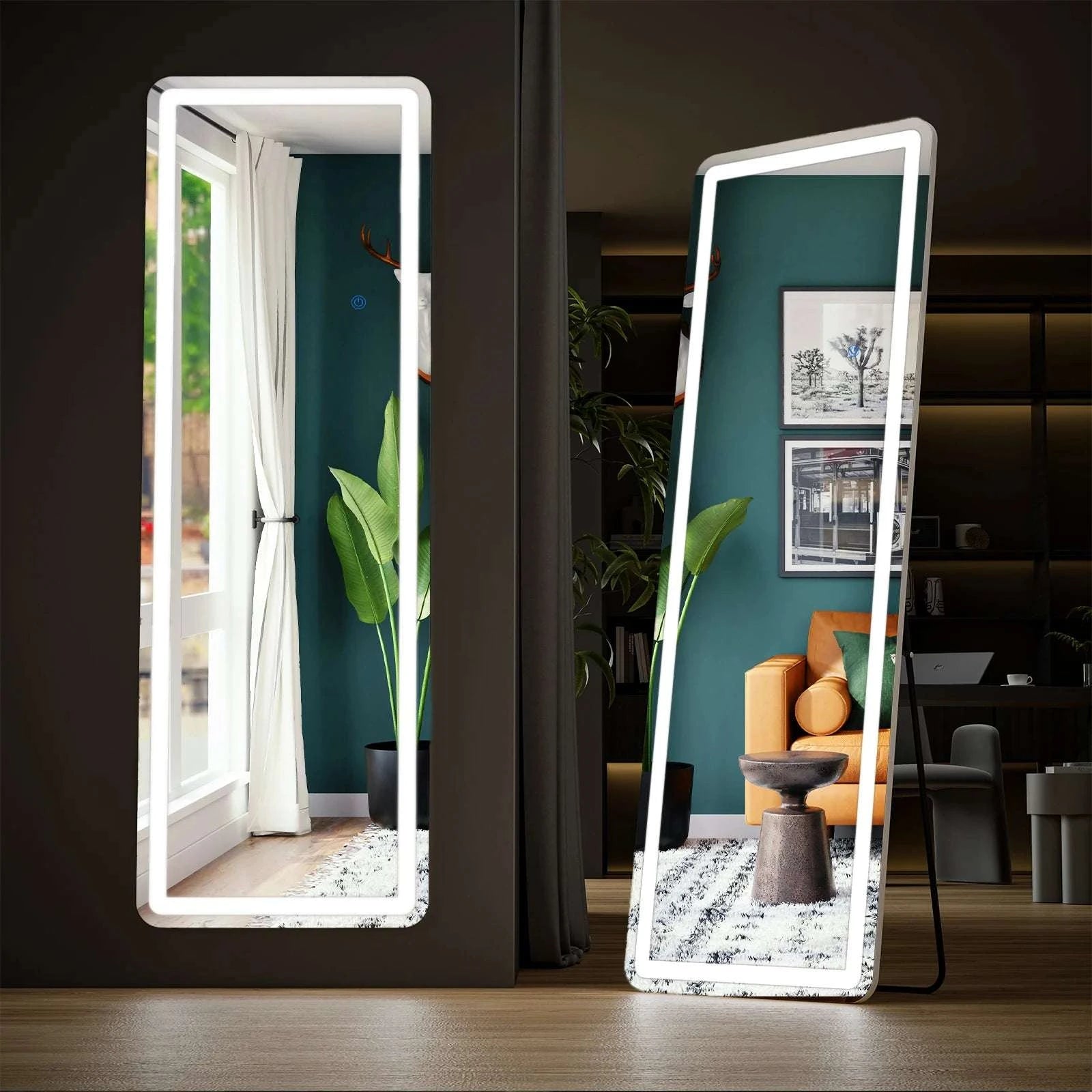 64" x 21" Full Length Floor Mirror with Aluminum Frame-1 piece / United States