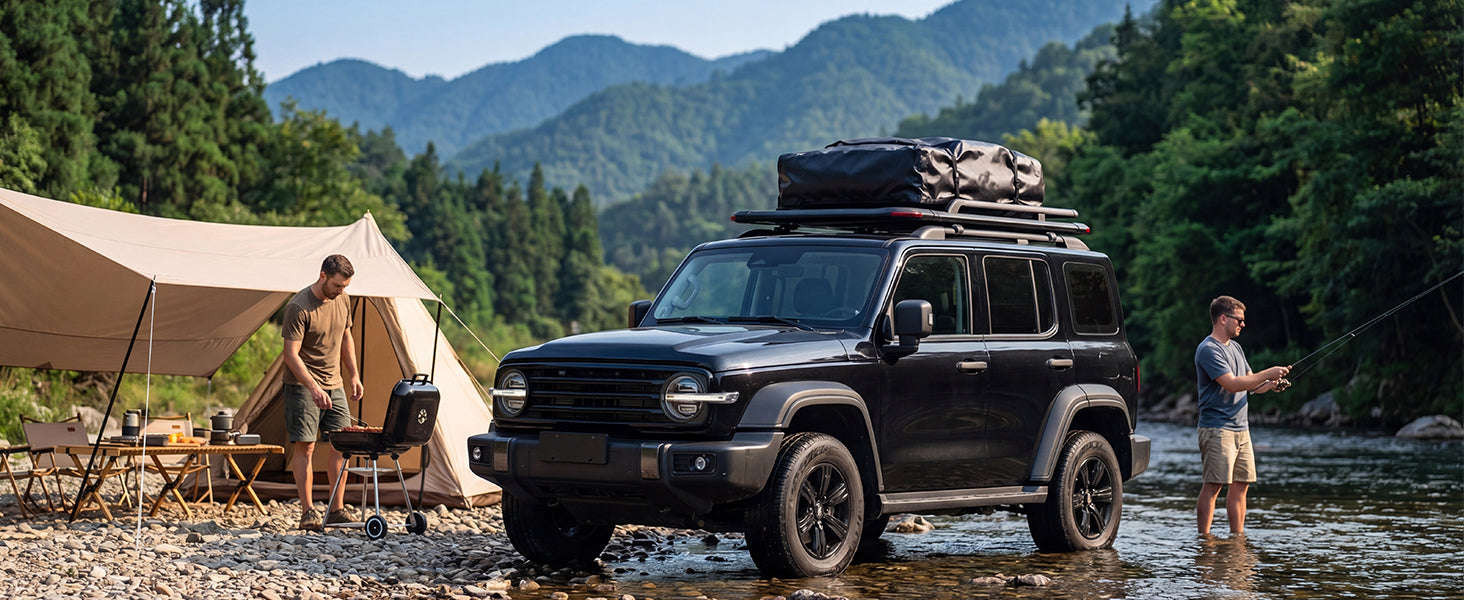 64 x 39 x 4.53 in Roof Rack Cargo Basket with Extension, 200 lbs Capacity, Universal Fit-64x39inch / United States