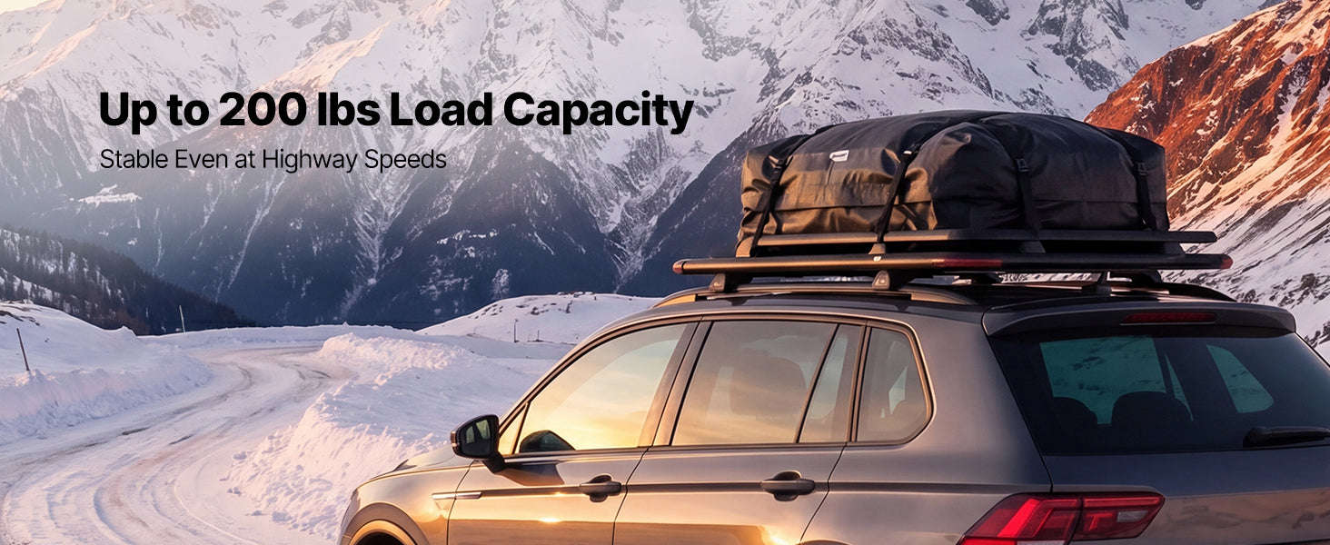 64 x 39 x 4.53 in Roof Rack Cargo Basket with Extension, 200 lbs Capacity, Universal Fit-64x39inch / United States