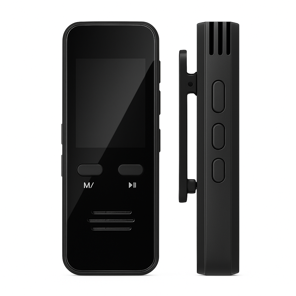 Enregistreur vocal numérique 64 Go Protection par mot de passe Commande vocale Enregistrement prolongé Écran LCD