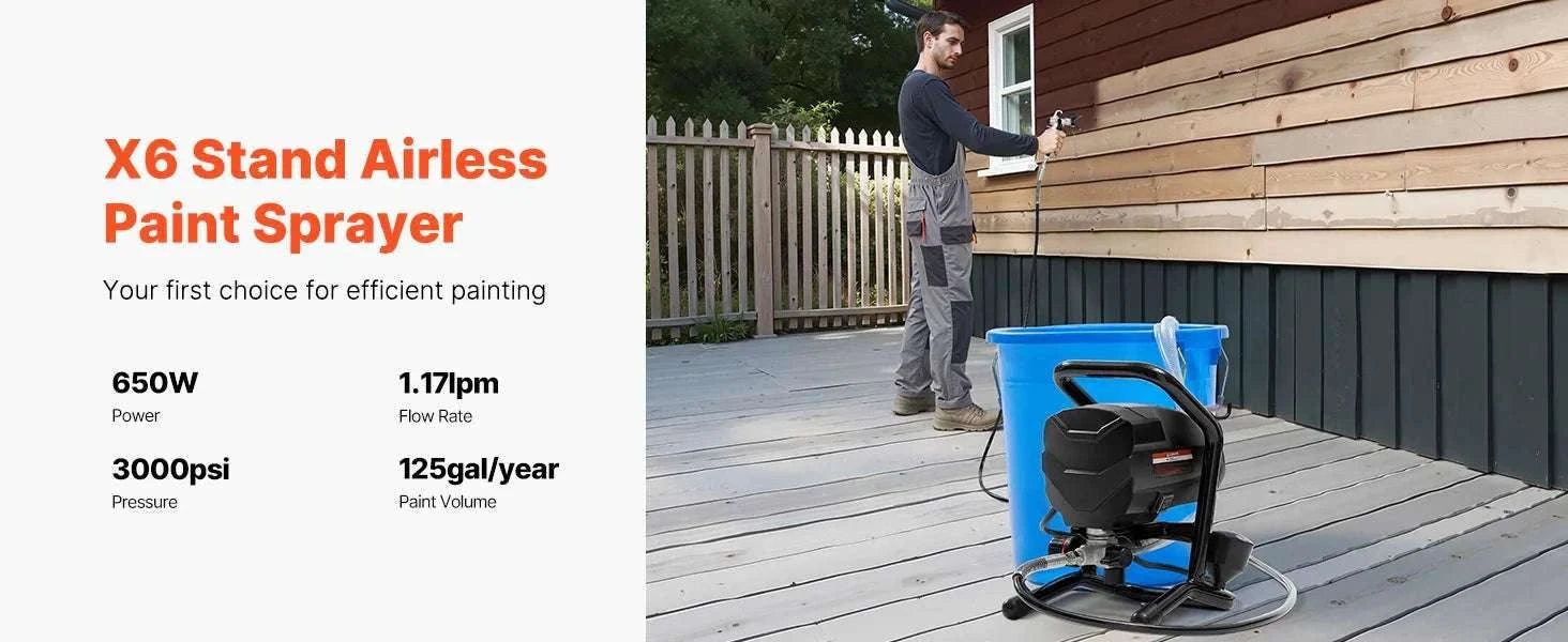 650W Airless Paint Sprayer 3000 PSI Electric with Extension Rod-650W 0.25GPM / spain
