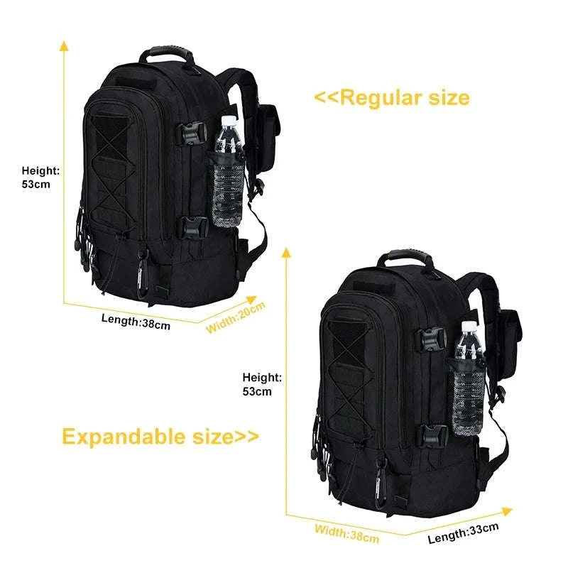 65L Tactical Military Backpack for Camping, Hiking & Travel-CP / United States